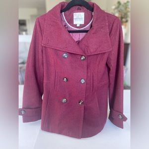 Thread Supply double breasted coat size S Burgundy